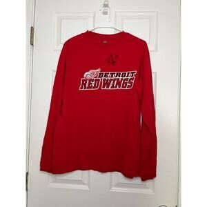 NHL Detroit Red Wings Long Sleeve T-Shirt Signed By Kris Draper Size Medium